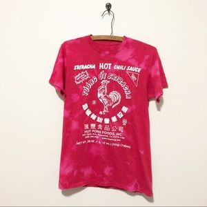Sriracha Hot Chili Sauce Red Bleached T-shirt